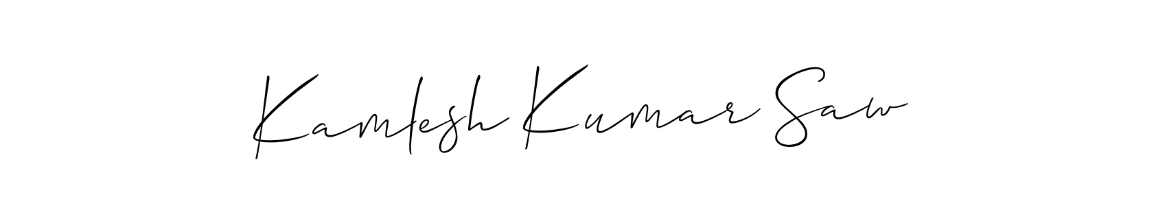 Also we have Kamlesh Kumar Saw name is the best signature style. Create professional handwritten signature collection using Allison_Script autograph style. Kamlesh Kumar Saw signature style 2 images and pictures png