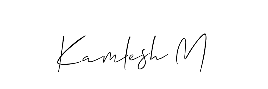 Best and Professional Signature Style for Kamlesh M. Allison_Script Best Signature Style Collection. Kamlesh M signature style 2 images and pictures png