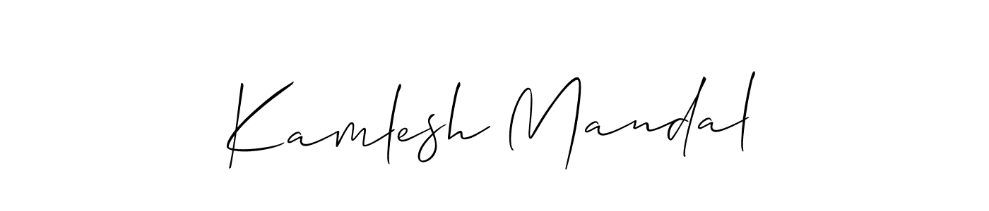 Best and Professional Signature Style for Kamlesh Mandal. Allison_Script Best Signature Style Collection. Kamlesh Mandal signature style 2 images and pictures png