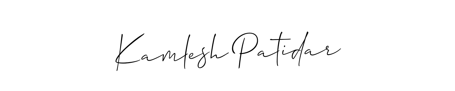 if you are searching for the best signature style for your name Kamlesh Patidar. so please give up your signature search. here we have designed multiple signature styles  using Allison_Script. Kamlesh Patidar signature style 2 images and pictures png