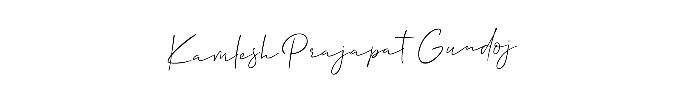 How to Draw Kamlesh Prajapat Gundoj signature style? Allison_Script is a latest design signature styles for name Kamlesh Prajapat Gundoj. Kamlesh Prajapat Gundoj signature style 2 images and pictures png
