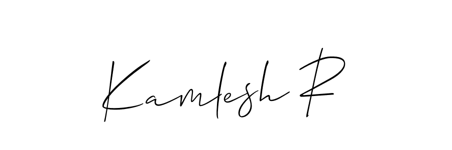 Make a beautiful signature design for name Kamlesh R. With this signature (Allison_Script) style, you can create a handwritten signature for free. Kamlesh R signature style 2 images and pictures png