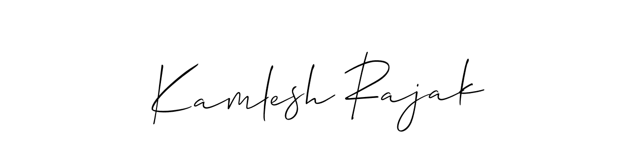 Use a signature maker to create a handwritten signature online. With this signature software, you can design (Allison_Script) your own signature for name Kamlesh Rajak. Kamlesh Rajak signature style 2 images and pictures png