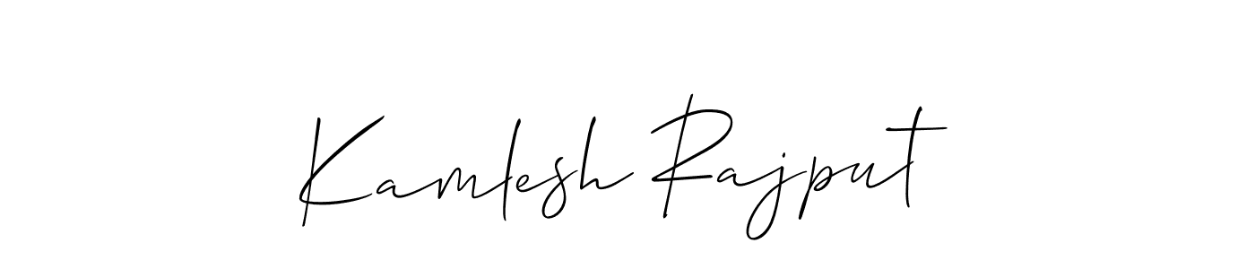 You should practise on your own different ways (Allison_Script) to write your name (Kamlesh Rajput) in signature. don't let someone else do it for you. Kamlesh Rajput signature style 2 images and pictures png