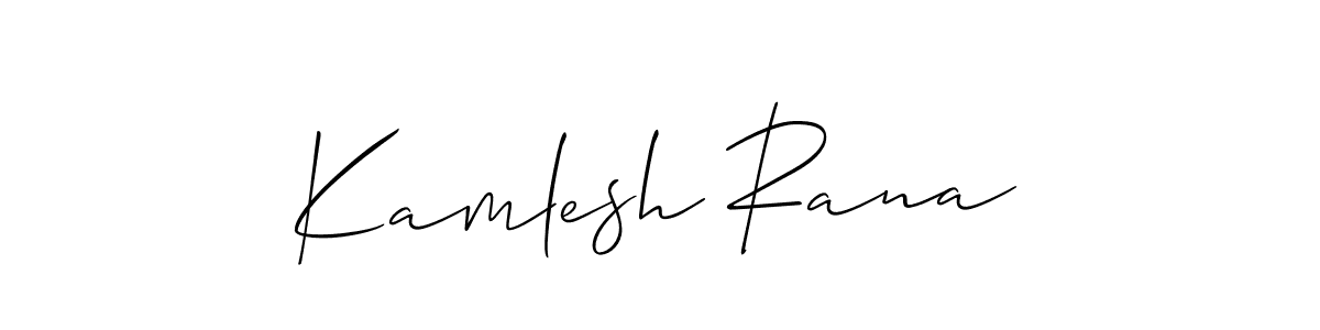 This is the best signature style for the Kamlesh Rana name. Also you like these signature font (Allison_Script). Mix name signature. Kamlesh Rana signature style 2 images and pictures png