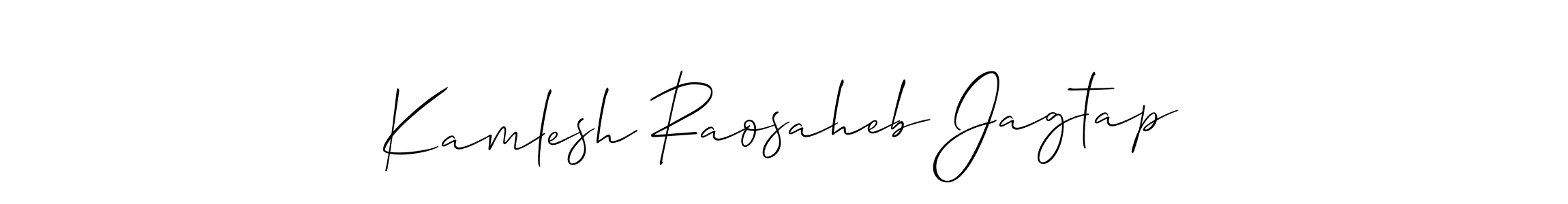 Make a beautiful signature design for name Kamlesh Raosaheb Jagtap. With this signature (Allison_Script) style, you can create a handwritten signature for free. Kamlesh Raosaheb Jagtap signature style 2 images and pictures png