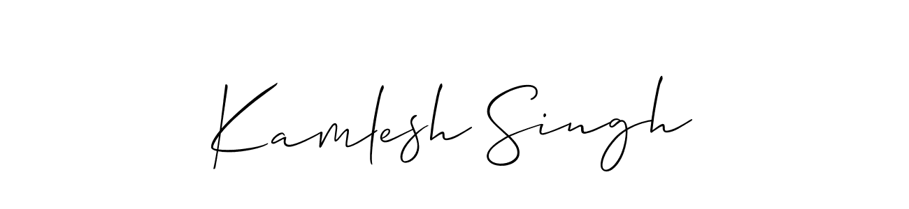 Also You can easily find your signature by using the search form. We will create Kamlesh Singh name handwritten signature images for you free of cost using Allison_Script sign style. Kamlesh Singh signature style 2 images and pictures png