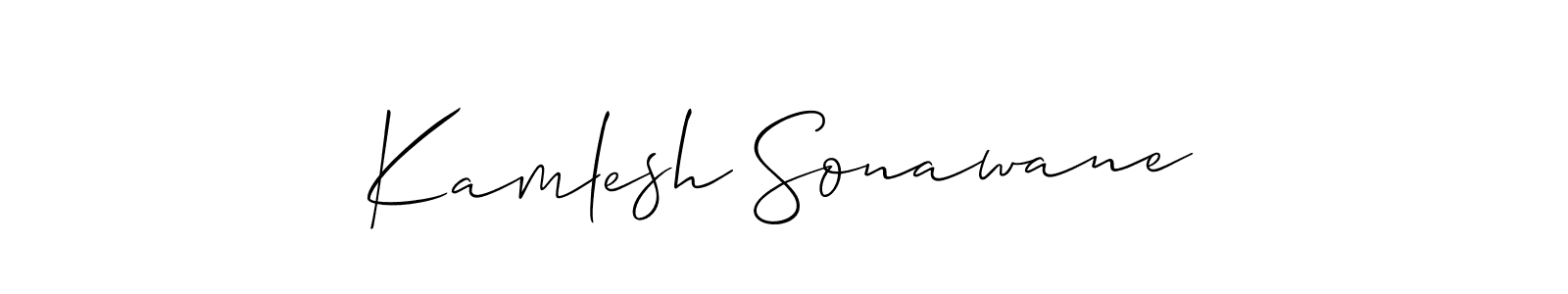 if you are searching for the best signature style for your name Kamlesh Sonawane. so please give up your signature search. here we have designed multiple signature styles  using Allison_Script. Kamlesh Sonawane signature style 2 images and pictures png