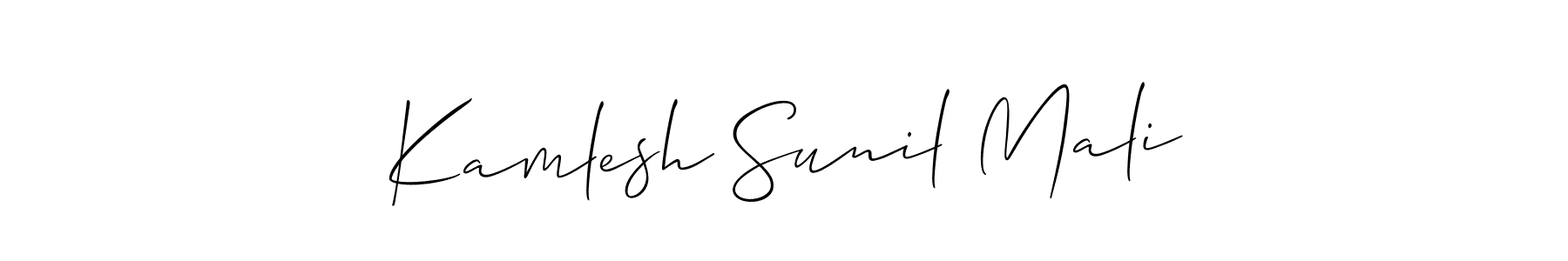 How to make Kamlesh Sunil Mali signature? Allison_Script is a professional autograph style. Create handwritten signature for Kamlesh Sunil Mali name. Kamlesh Sunil Mali signature style 2 images and pictures png