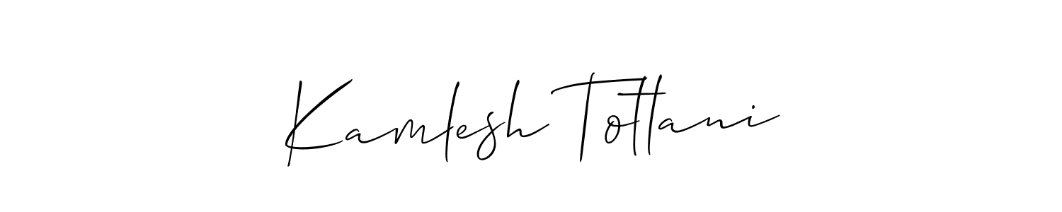 Here are the top 10 professional signature styles for the name Kamlesh Totlani. These are the best autograph styles you can use for your name. Kamlesh Totlani signature style 2 images and pictures png