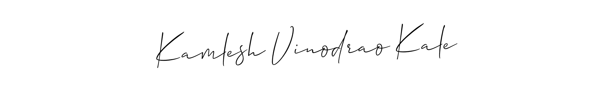 Make a short Kamlesh Vinodrao Kale signature style. Manage your documents anywhere anytime using Allison_Script. Create and add eSignatures, submit forms, share and send files easily. Kamlesh Vinodrao Kale signature style 2 images and pictures png