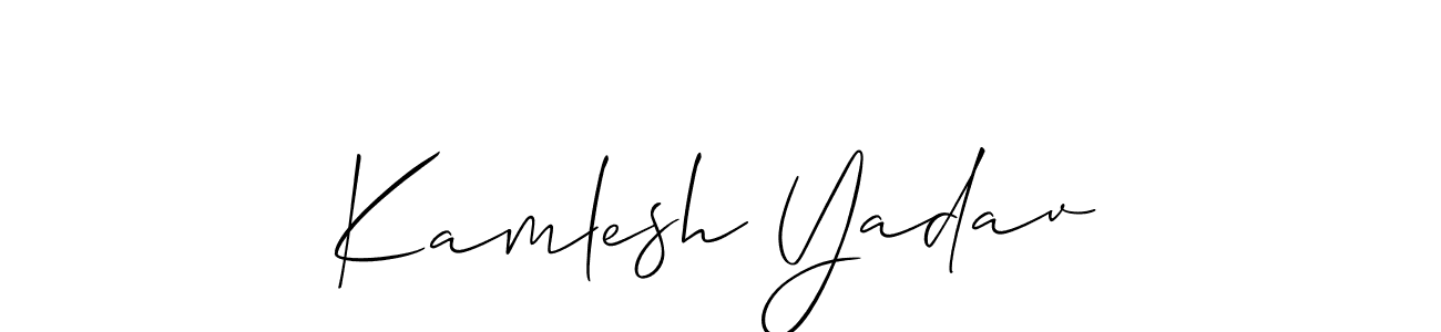 Also You can easily find your signature by using the search form. We will create Kamlesh Yadav name handwritten signature images for you free of cost using Allison_Script sign style. Kamlesh Yadav signature style 2 images and pictures png