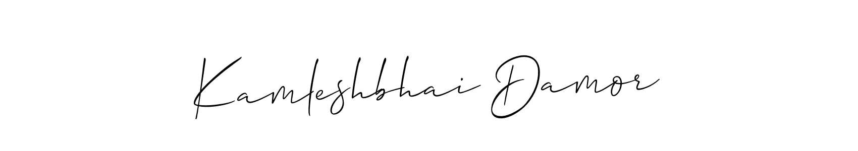 Design your own signature with our free online signature maker. With this signature software, you can create a handwritten (Allison_Script) signature for name Kamleshbhai Damor. Kamleshbhai Damor signature style 2 images and pictures png