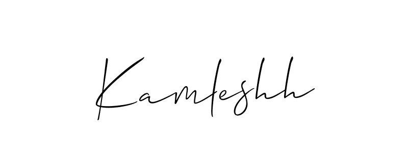 How to make Kamleshh signature? Allison_Script is a professional autograph style. Create handwritten signature for Kamleshh name. Kamleshh signature style 2 images and pictures png