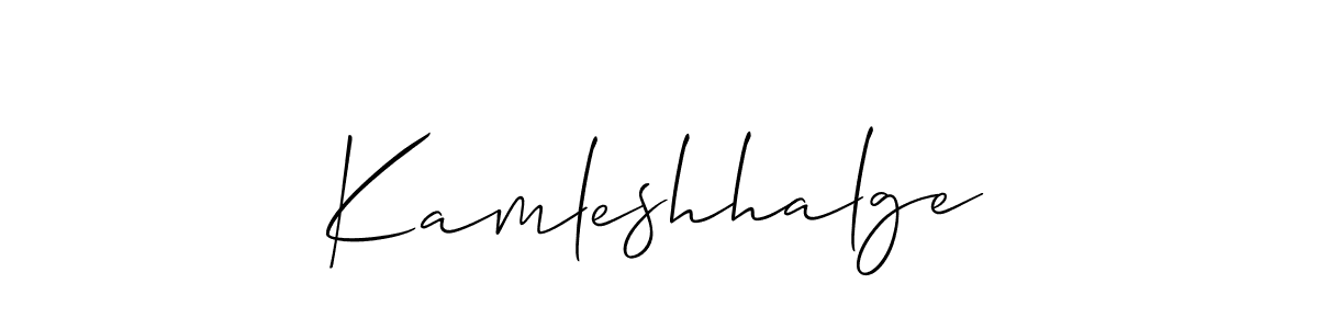 Use a signature maker to create a handwritten signature online. With this signature software, you can design (Allison_Script) your own signature for name Kamleshhalge. Kamleshhalge signature style 2 images and pictures png