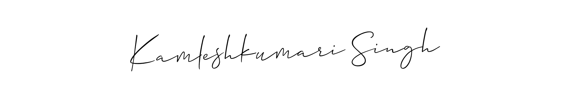 Make a beautiful signature design for name Kamleshkumari Singh. With this signature (Allison_Script) style, you can create a handwritten signature for free. Kamleshkumari Singh signature style 2 images and pictures png