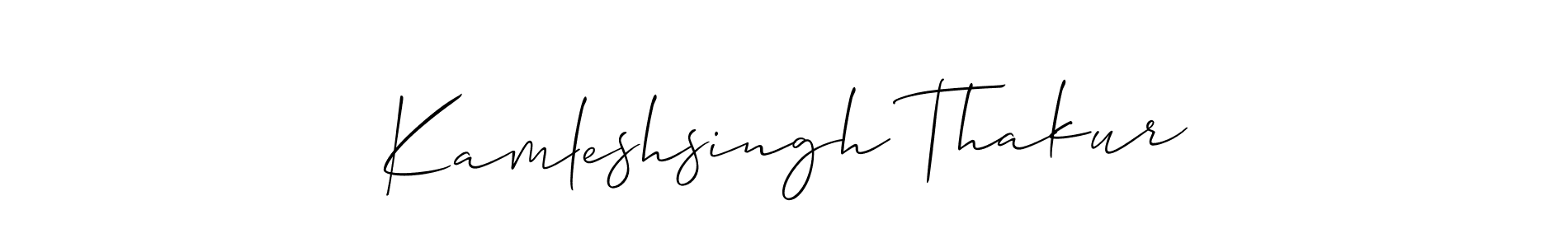 Make a short Kamleshsingh Thakur signature style. Manage your documents anywhere anytime using Allison_Script. Create and add eSignatures, submit forms, share and send files easily. Kamleshsingh Thakur signature style 2 images and pictures png