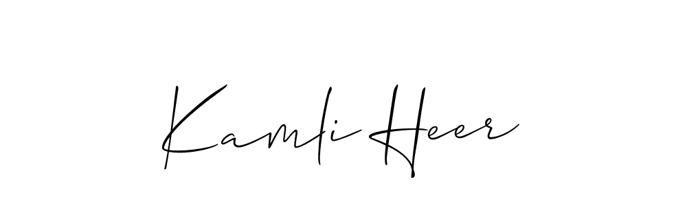 Make a beautiful signature design for name Kamli Heer. Use this online signature maker to create a handwritten signature for free. Kamli Heer signature style 2 images and pictures png