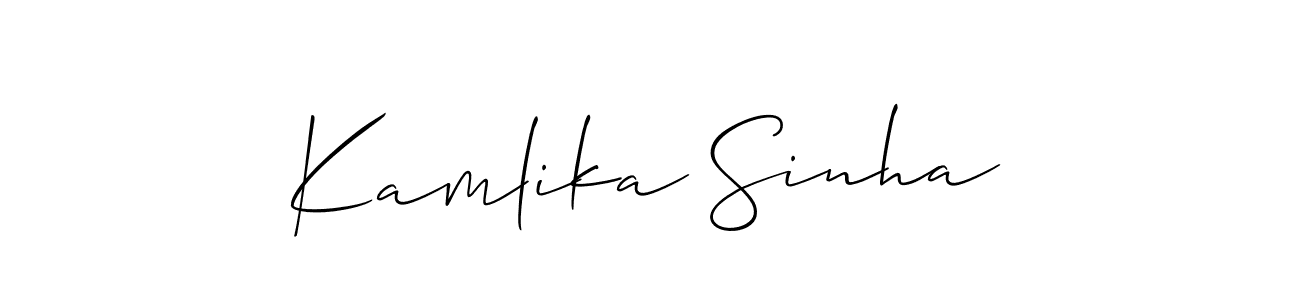 Once you've used our free online signature maker to create your best signature Allison_Script style, it's time to enjoy all of the benefits that Kamlika Sinha name signing documents. Kamlika Sinha signature style 2 images and pictures png