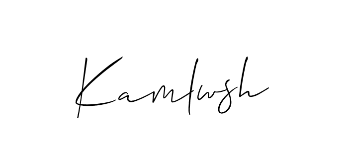 It looks lik you need a new signature style for name Kamlwsh. Design unique handwritten (Allison_Script) signature with our free signature maker in just a few clicks. Kamlwsh signature style 2 images and pictures png