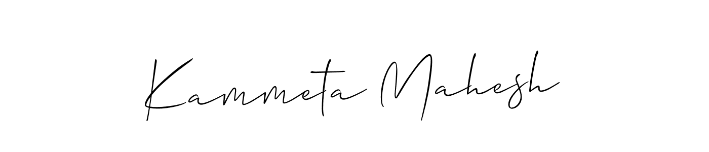 Make a beautiful signature design for name Kammeta Mahesh. With this signature (Allison_Script) style, you can create a handwritten signature for free. Kammeta Mahesh signature style 2 images and pictures png