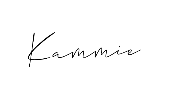 Design your own signature with our free online signature maker. With this signature software, you can create a handwritten (Allison_Script) signature for name Kammie. Kammie signature style 2 images and pictures png