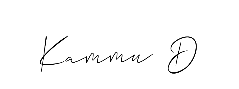 How to make Kammu  D signature? Allison_Script is a professional autograph style. Create handwritten signature for Kammu  D name. Kammu  D signature style 2 images and pictures png