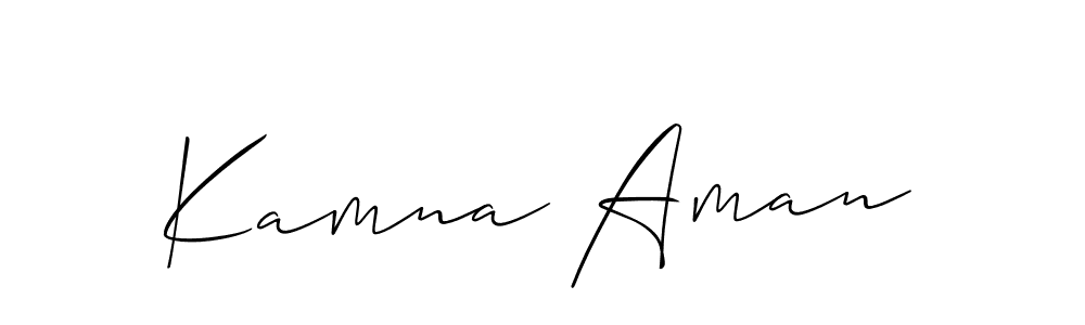 Also You can easily find your signature by using the search form. We will create Kamna Aman name handwritten signature images for you free of cost using Allison_Script sign style. Kamna Aman signature style 2 images and pictures png