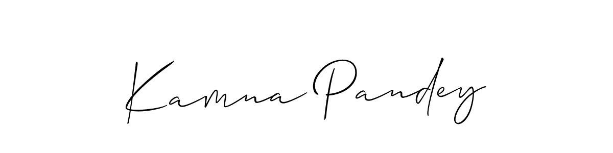 Make a beautiful signature design for name Kamna Pandey. With this signature (Allison_Script) style, you can create a handwritten signature for free. Kamna Pandey signature style 2 images and pictures png