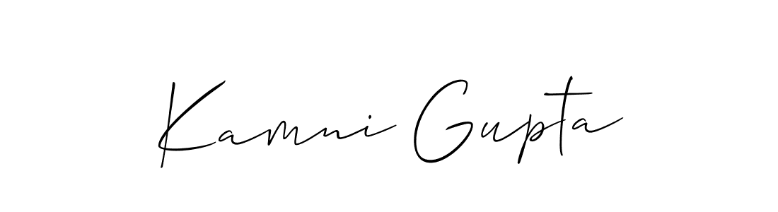 Similarly Allison_Script is the best handwritten signature design. Signature creator online .You can use it as an online autograph creator for name Kamni Gupta. Kamni Gupta signature style 2 images and pictures png