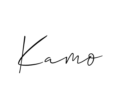 Also we have Kamo name is the best signature style. Create professional handwritten signature collection using Allison_Script autograph style. Kamo signature style 2 images and pictures png