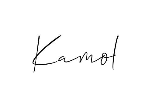 You should practise on your own different ways (Allison_Script) to write your name (Kamol) in signature. don't let someone else do it for you. Kamol signature style 2 images and pictures png