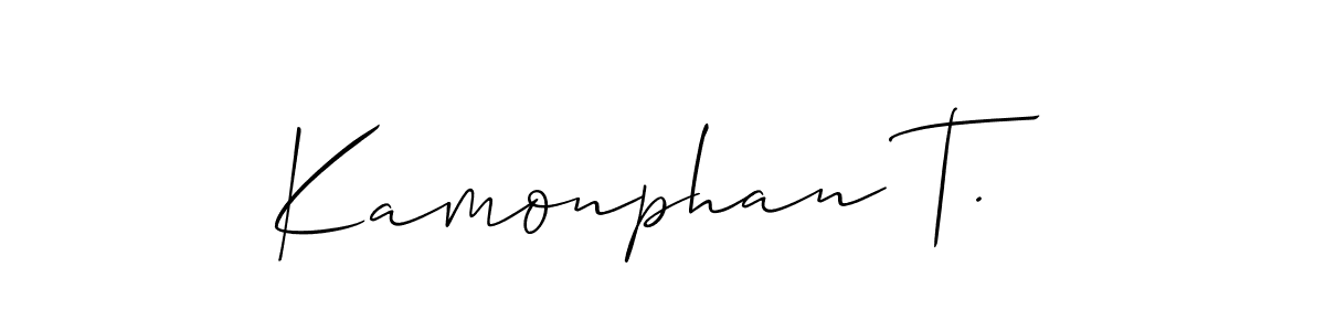 You can use this online signature creator to create a handwritten signature for the name Kamonphan T.. This is the best online autograph maker. Kamonphan T. signature style 2 images and pictures png