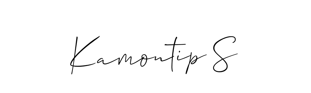 Make a short Kamontip S signature style. Manage your documents anywhere anytime using Allison_Script. Create and add eSignatures, submit forms, share and send files easily. Kamontip S signature style 2 images and pictures png