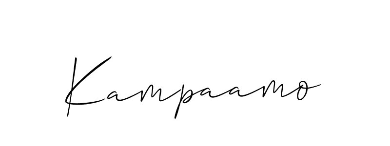 Use a signature maker to create a handwritten signature online. With this signature software, you can design (Allison_Script) your own signature for name Kampaamo. Kampaamo signature style 2 images and pictures png