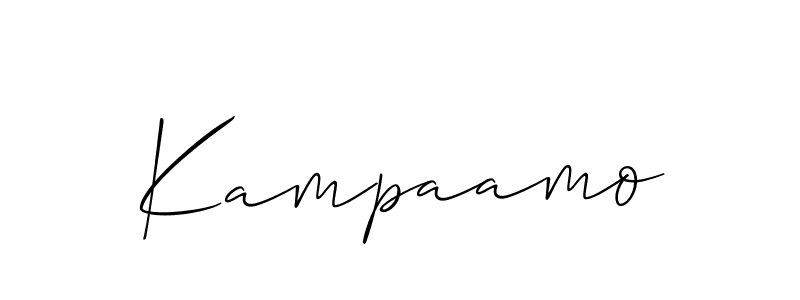 Use a signature maker to create a handwritten signature online. With this signature software, you can design (Allison_Script) your own signature for name Kampaamo. Kampaamo signature style 2 images and pictures png