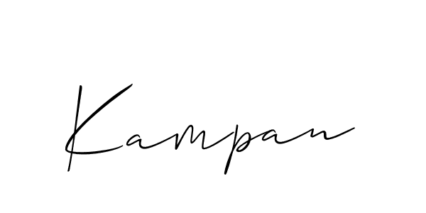 Use a signature maker to create a handwritten signature online. With this signature software, you can design (Allison_Script) your own signature for name Kampan. Kampan signature style 2 images and pictures png