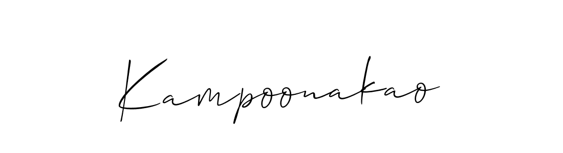 How to Draw Kampoonakao signature style? Allison_Script is a latest design signature styles for name Kampoonakao. Kampoonakao signature style 2 images and pictures png