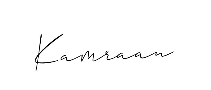 Kamraan stylish signature style. Best Handwritten Sign (Allison_Script) for my name. Handwritten Signature Collection Ideas for my name Kamraan. Kamraan signature style 2 images and pictures png