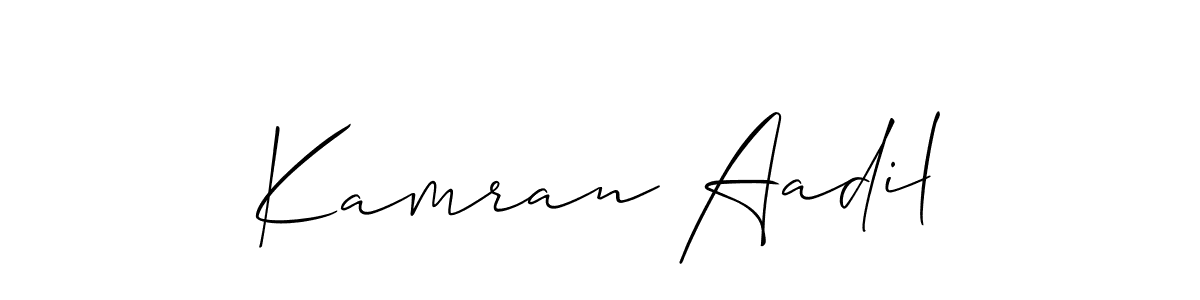 Similarly Allison_Script is the best handwritten signature design. Signature creator online .You can use it as an online autograph creator for name Kamran Aadil. Kamran Aadil signature style 2 images and pictures png