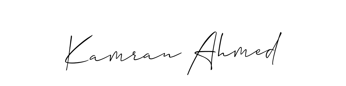 if you are searching for the best signature style for your name Kamran Ahmed. so please give up your signature search. here we have designed multiple signature styles  using Allison_Script. Kamran Ahmed signature style 2 images and pictures png