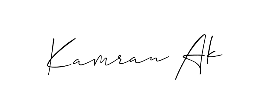 Also we have Kamran Ak name is the best signature style. Create professional handwritten signature collection using Allison_Script autograph style. Kamran Ak signature style 2 images and pictures png