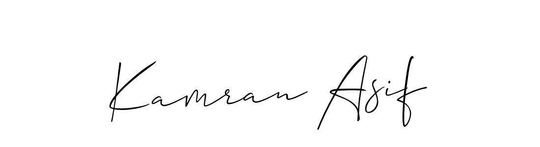 Make a beautiful signature design for name Kamran Asif. With this signature (Allison_Script) style, you can create a handwritten signature for free. Kamran Asif signature style 2 images and pictures png