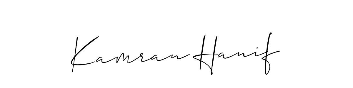 This is the best signature style for the Kamran Hanif name. Also you like these signature font (Allison_Script). Mix name signature. Kamran Hanif signature style 2 images and pictures png