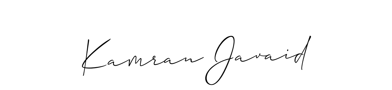 Create a beautiful signature design for name Kamran Javaid. With this signature (Allison_Script) fonts, you can make a handwritten signature for free. Kamran Javaid signature style 2 images and pictures png