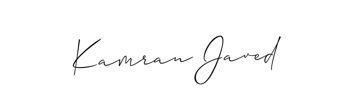 Allison_Script is a professional signature style that is perfect for those who want to add a touch of class to their signature. It is also a great choice for those who want to make their signature more unique. Get Kamran Javed name to fancy signature for free. Kamran Javed signature style 2 images and pictures png