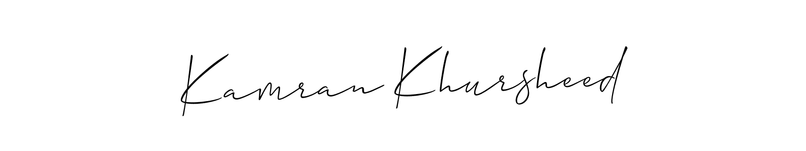 You can use this online signature creator to create a handwritten signature for the name Kamran Khursheed. This is the best online autograph maker. Kamran Khursheed signature style 2 images and pictures png