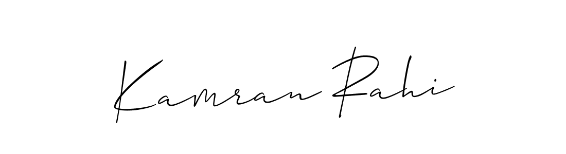 Also You can easily find your signature by using the search form. We will create Kamran Rahi name handwritten signature images for you free of cost using Allison_Script sign style. Kamran Rahi signature style 2 images and pictures png