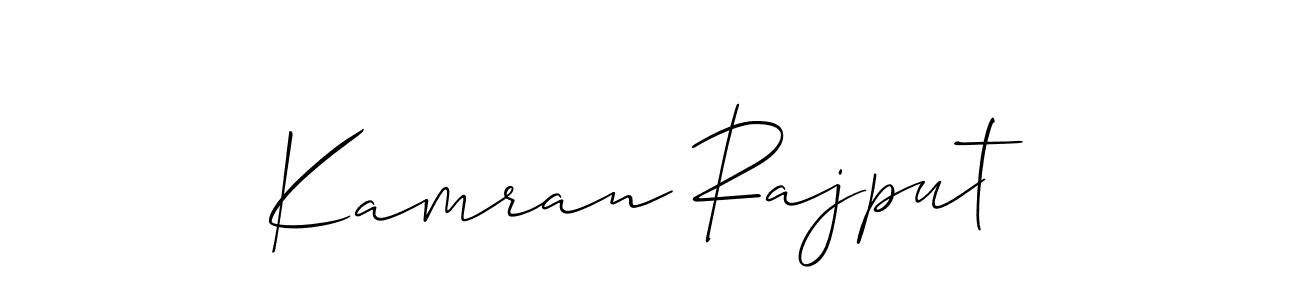 How to make Kamran Rajput name signature. Use Allison_Script style for creating short signs online. This is the latest handwritten sign. Kamran Rajput signature style 2 images and pictures png