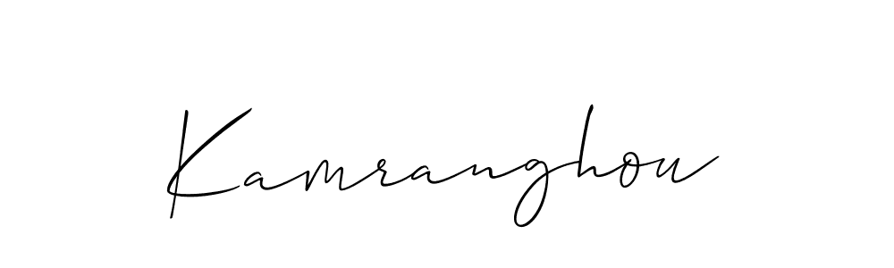 How to make Kamranghou name signature. Use Allison_Script style for creating short signs online. This is the latest handwritten sign. Kamranghou signature style 2 images and pictures png